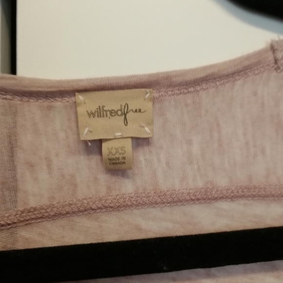 WILFRED FREE burnout long sleeve wool blend shirt burnout XXS Aritzia - Picture 3 of 7